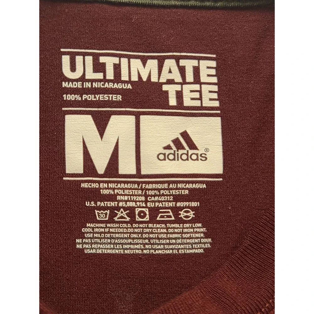 Adidas Mississippi State Bulldog Tennis Club Ultimate Tee Maroon Men's Medium